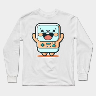 Cute happy kawaii arcade game avatar Long Sleeve T-Shirt